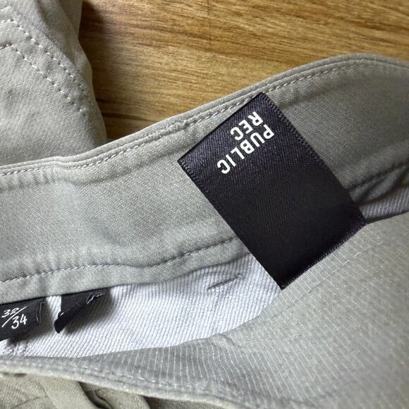 Public Rec Chino Pants Mens 32 Gray Flat Front 5 Pocket Preppy Stretch 32.5" - Picture 10 of 12